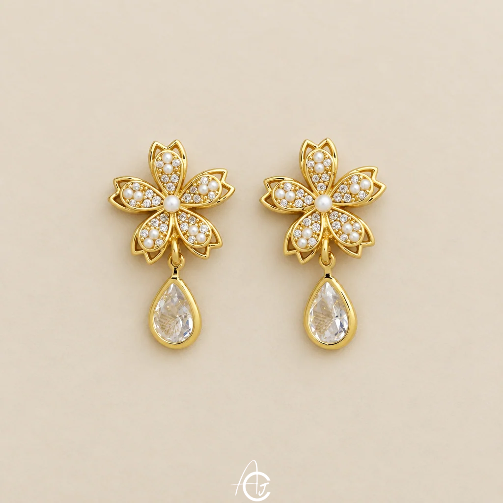 Flower Drop Earrings