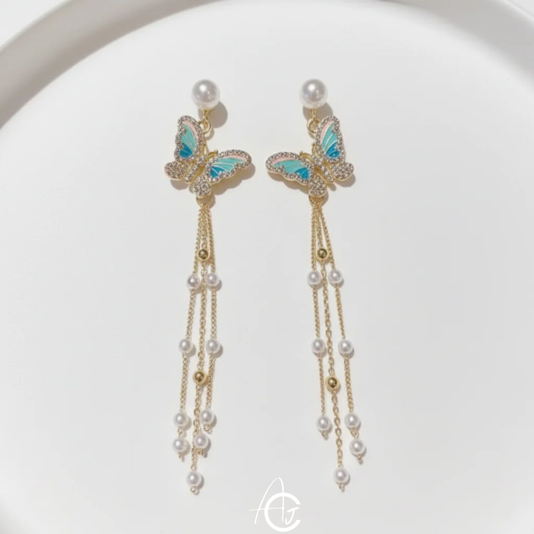 Butterfly Long Chain Earrings