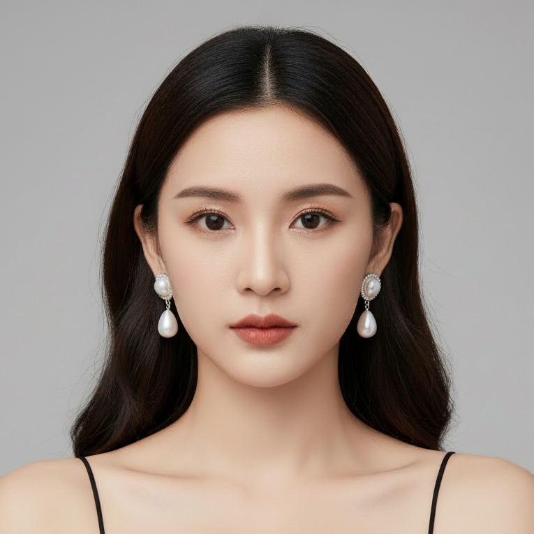 Statement Drop Pearl Earrings