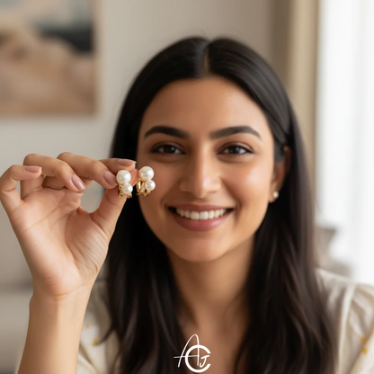 Bling Pearl Earrings