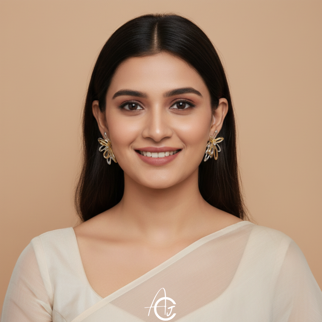 Dual Tone Earrings
