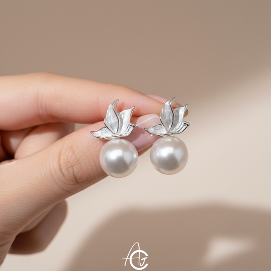 Butterfly Pearl Earrings
