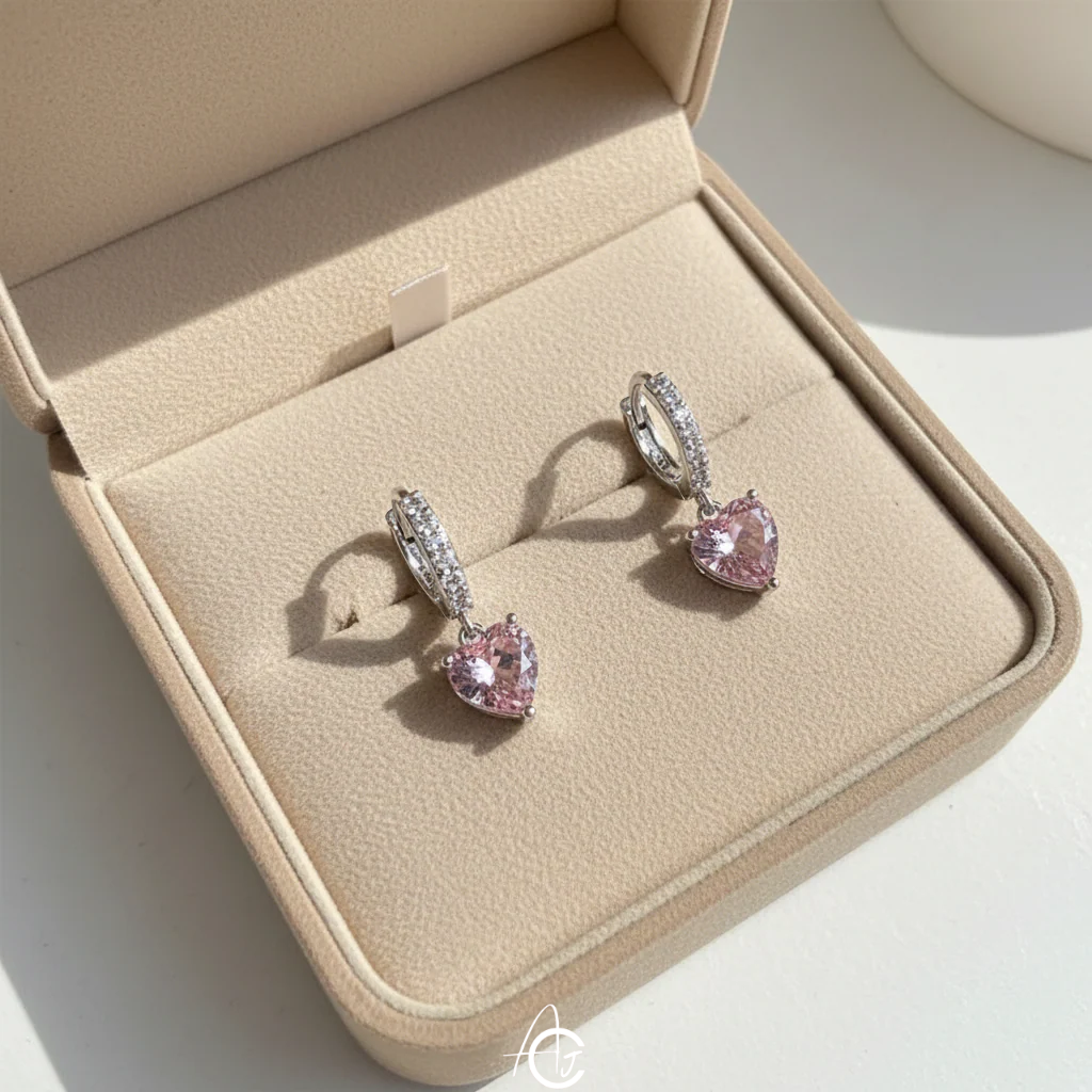 Crystal Drop Hoop Earrings
