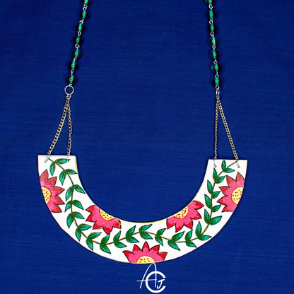 Statement Necklace, Handpainted : Handmade