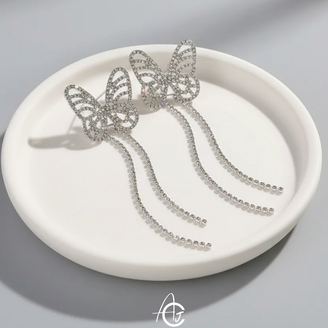 Butterfly Drop Statement Earrings