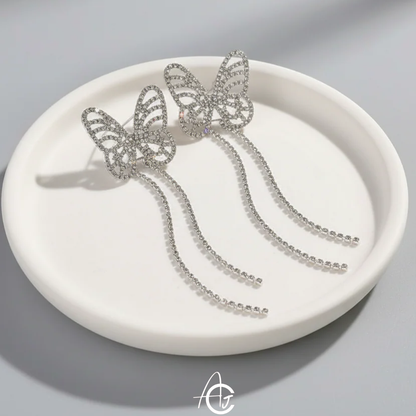 Butterfly Drop Statement Earrings
