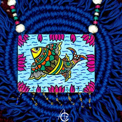 Statement Necklace, Handpainted : Handmade