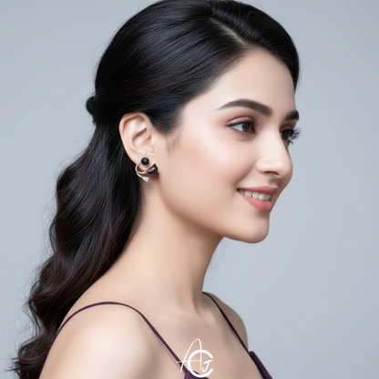 Pearl And Flower Earrings