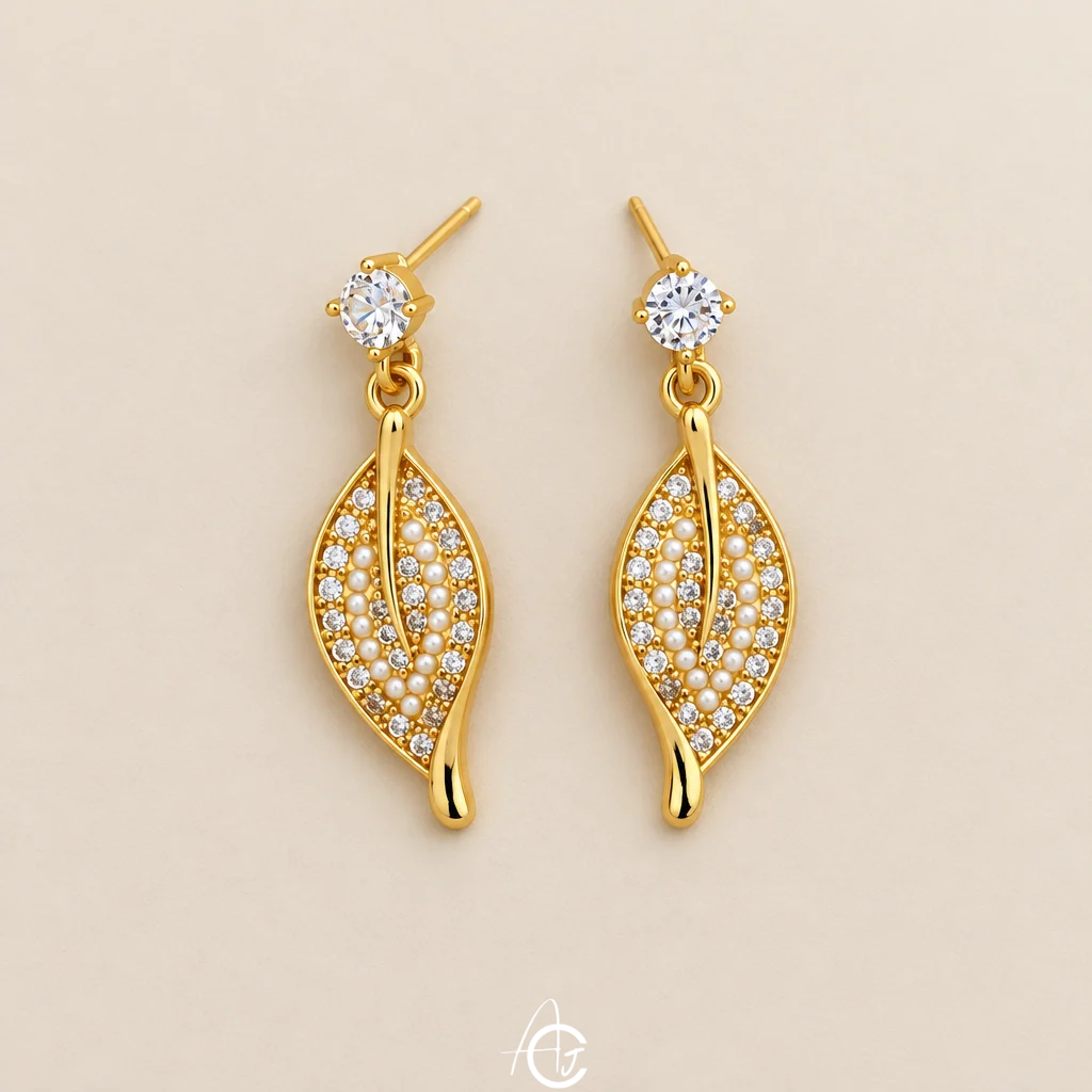 Leaf Drop Earrings