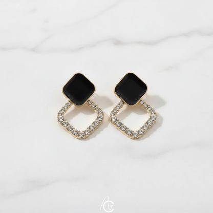 Bling Square Drop Earrings