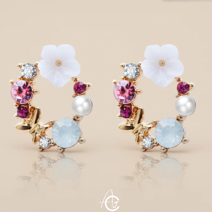 Bling Flower Earrings