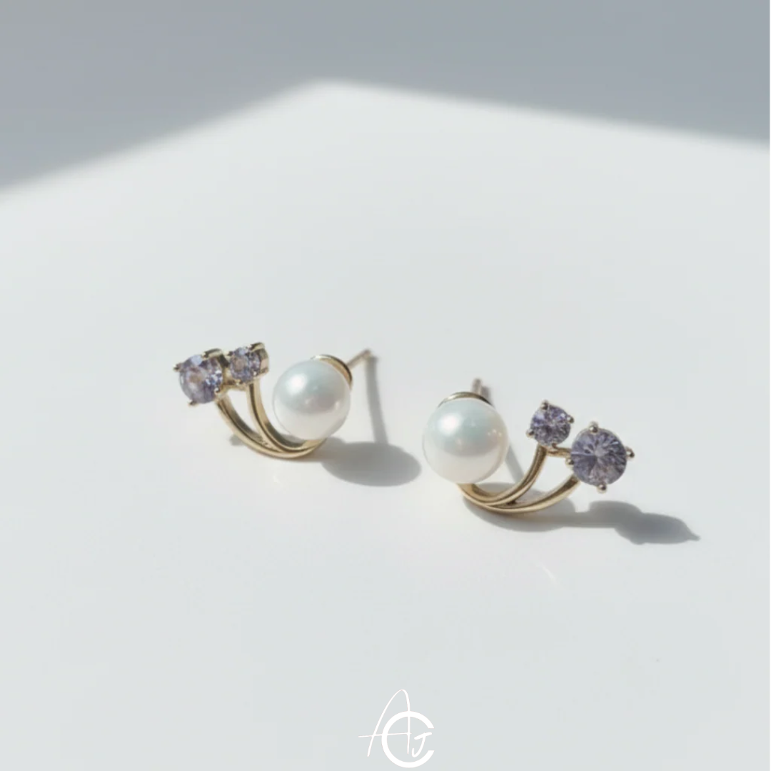 Bling Pearl Earrings