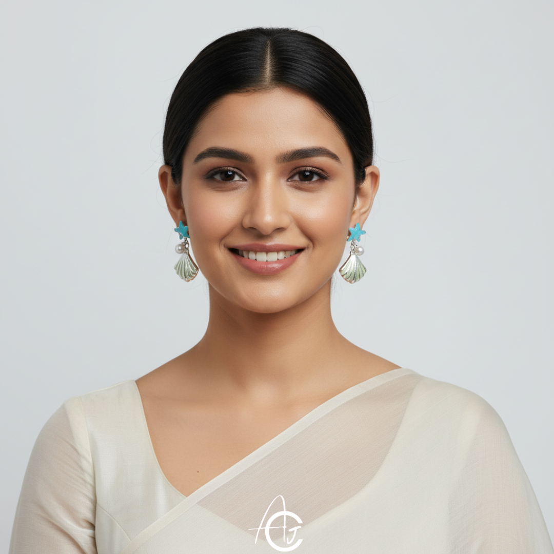 Pearl And Shell Earrings