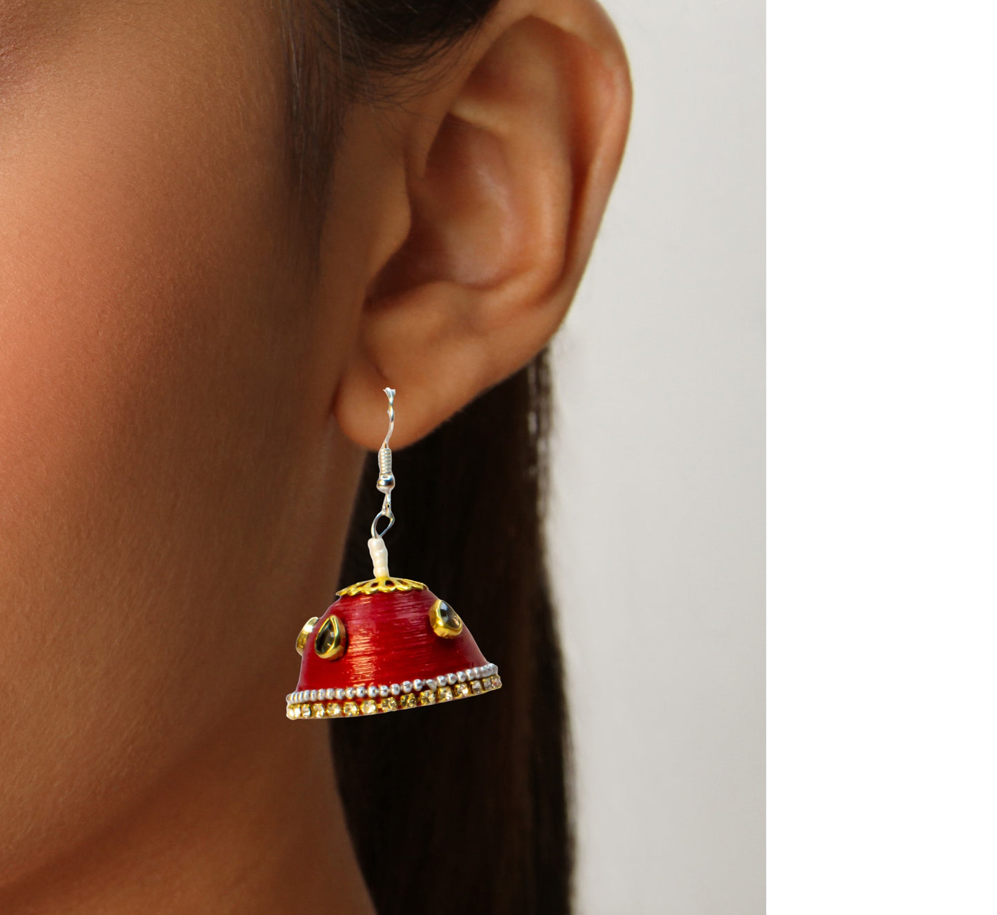 Vanita Big Jhumka Earring : Handmade