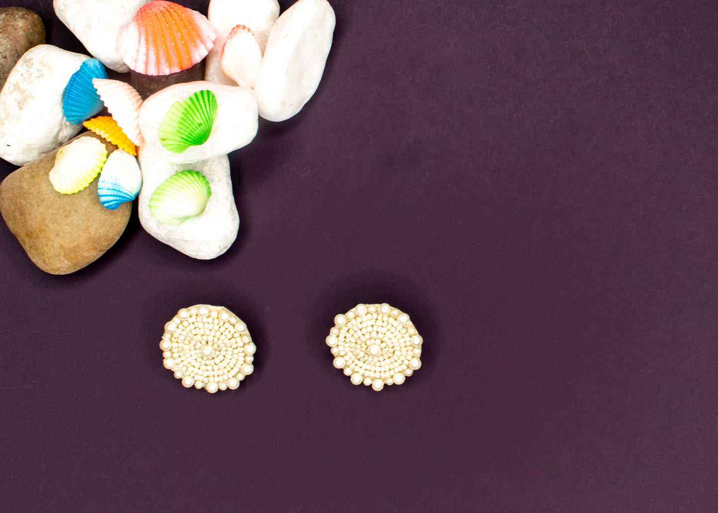 Beads Embroidered Necklace Set : Handmade