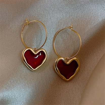 Hoop That Heart Earrings