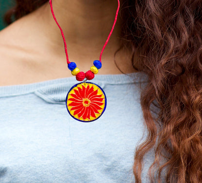 Diwakar Necklace, handpainted : Handmade