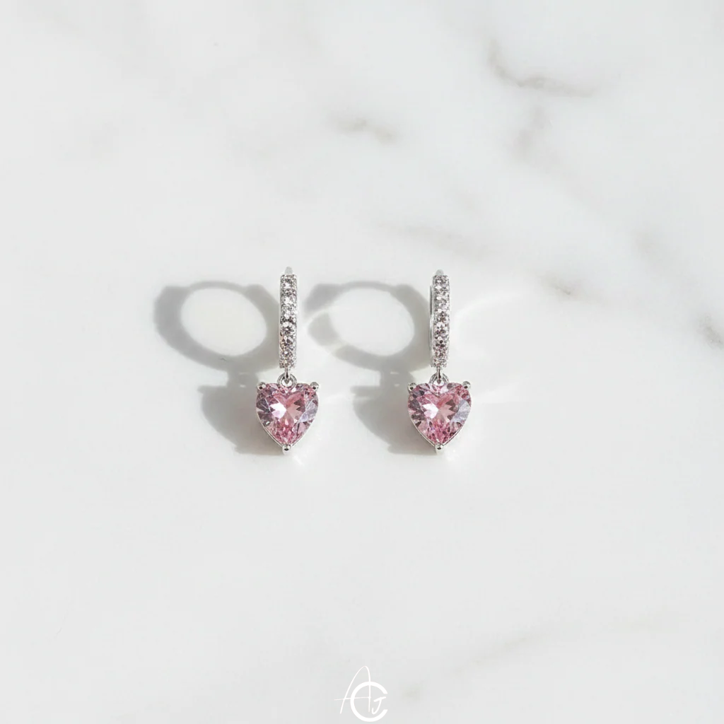 Crystal Drop Hoop Earrings