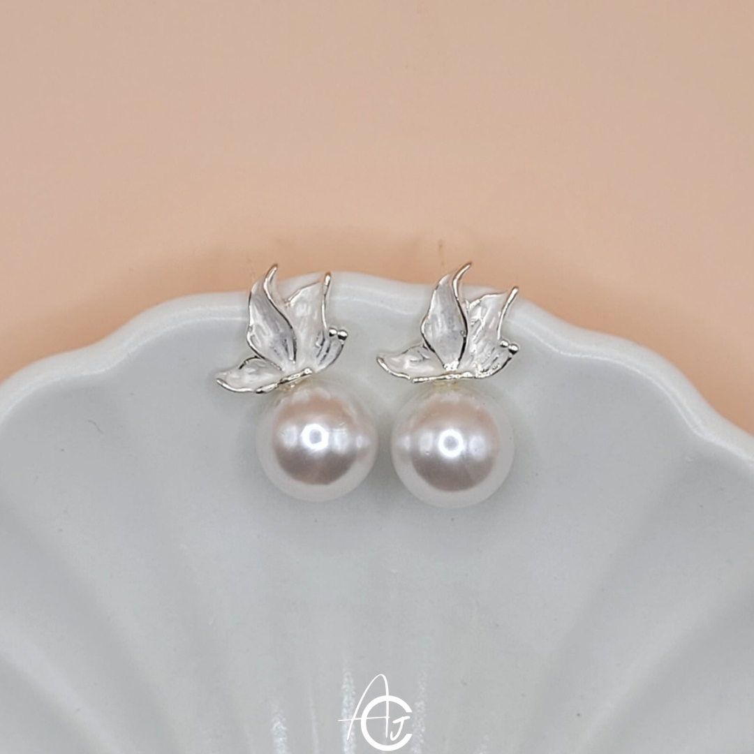 Butterfly Pearl Earrings