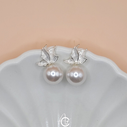 Butterfly Pearl Earrings