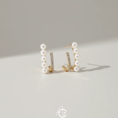 Pearl Bling Earrings