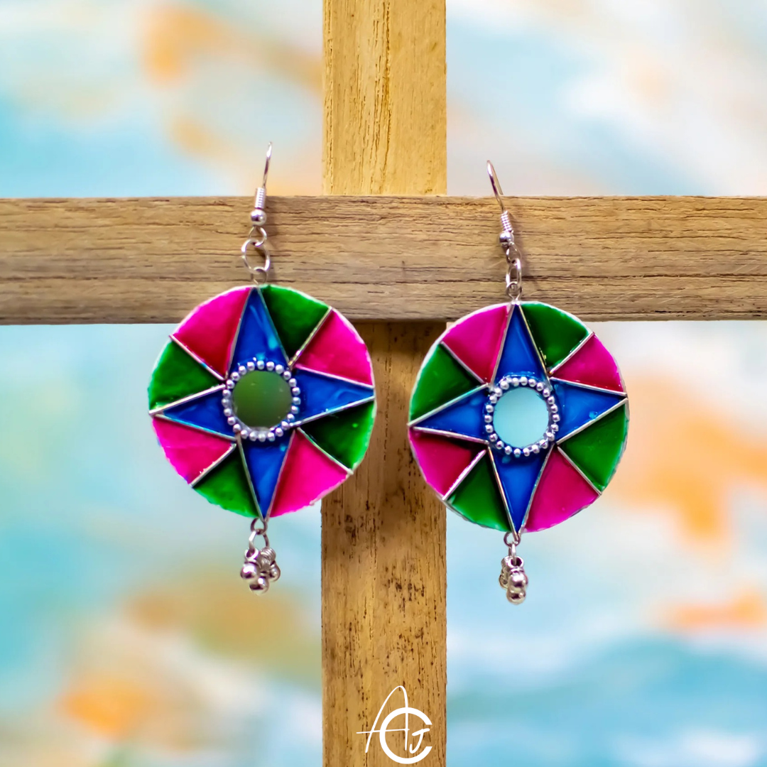 Statement  Necklace Set, Handpainted : Handmade