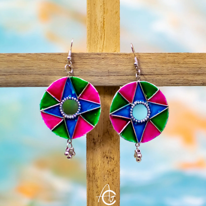 Statement  Necklace Set, Handpainted : Handmade