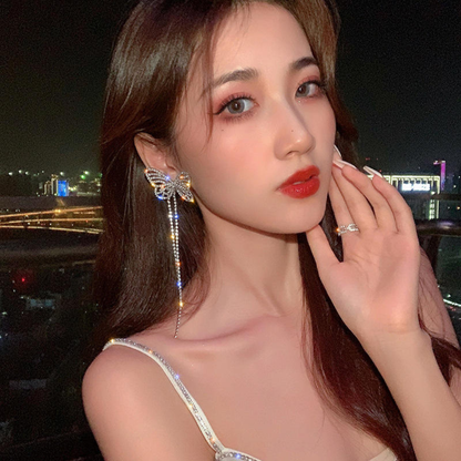 Butterfly Drop Statement Earrings