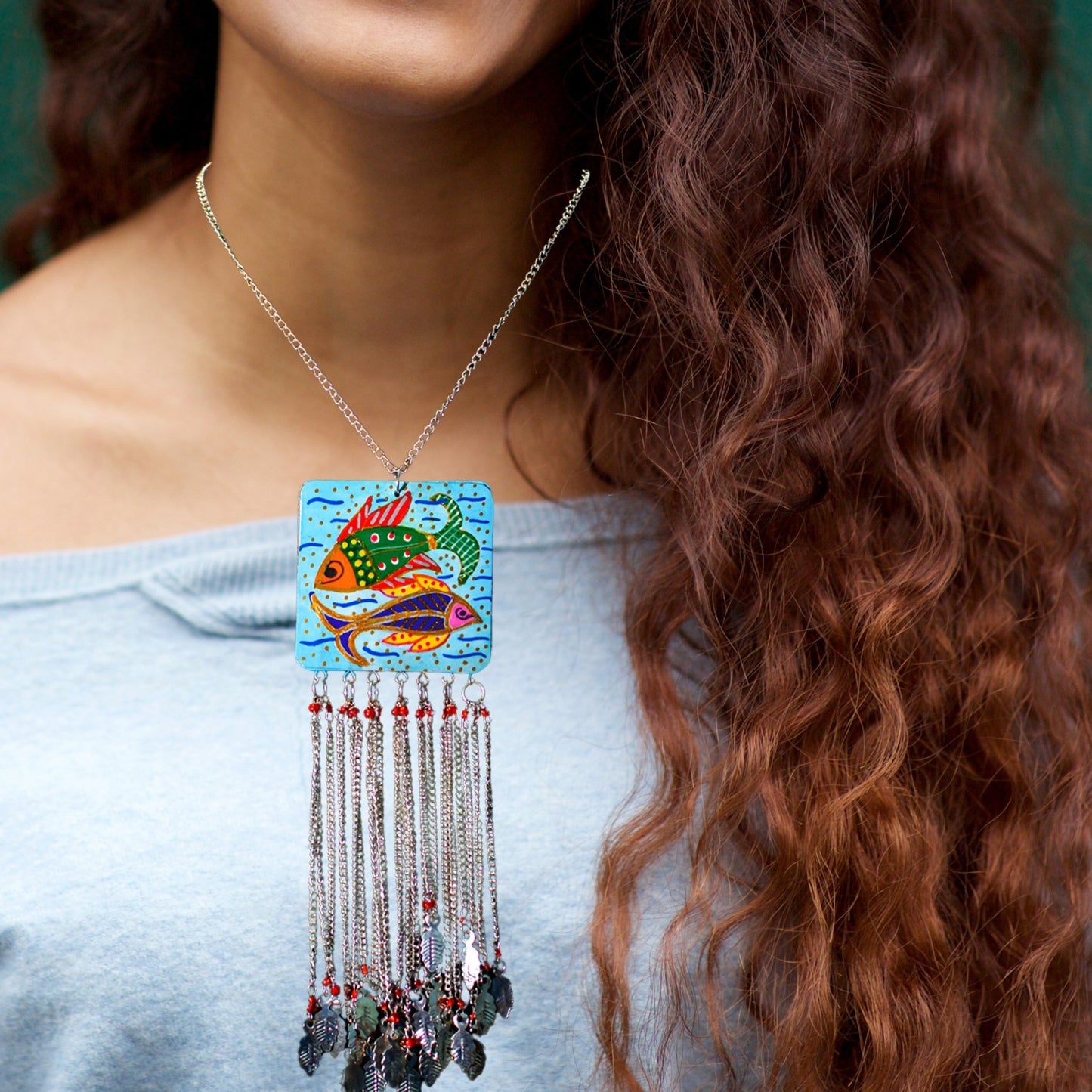 Sneha Necklace, Handpainted : Handmade