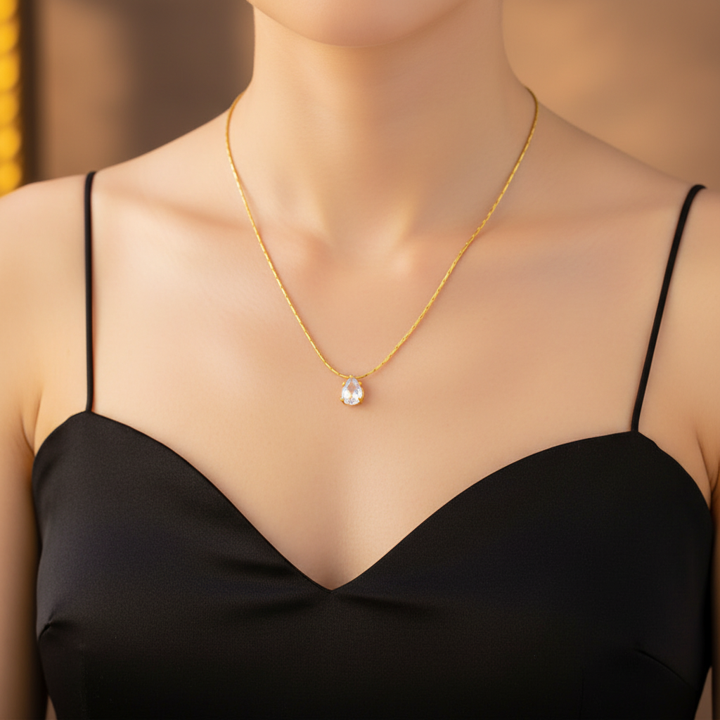 Drop Solitaire Necklace