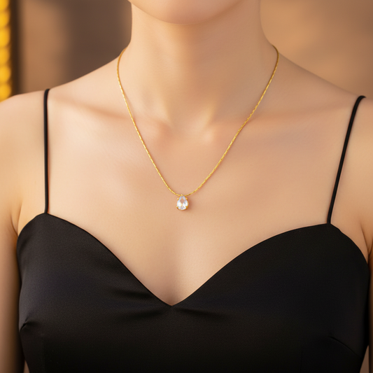 Drop Solitaire Necklace