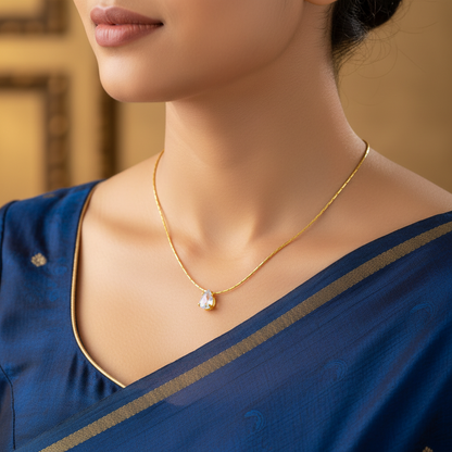 Drop Solitaire Necklace