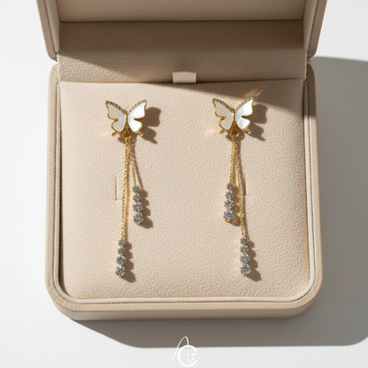 Butterfly Drop Bling Earrings