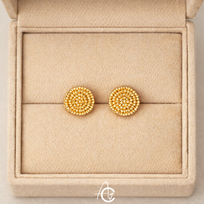 Beads Embroidered Earrings : Handmade