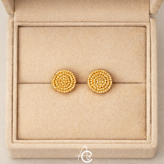 Beads Embroidered Earrings : Handmade