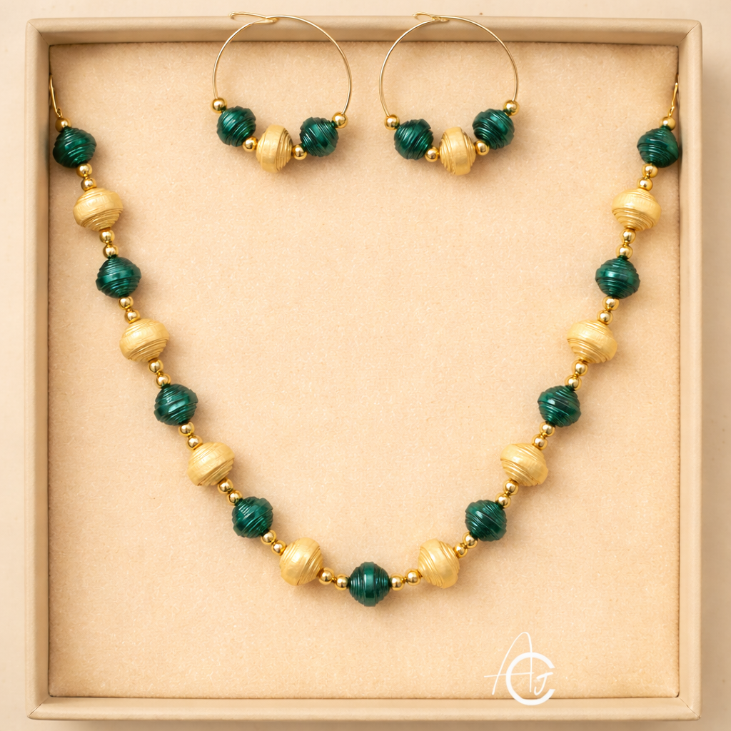 Beads necklace set : Handmade