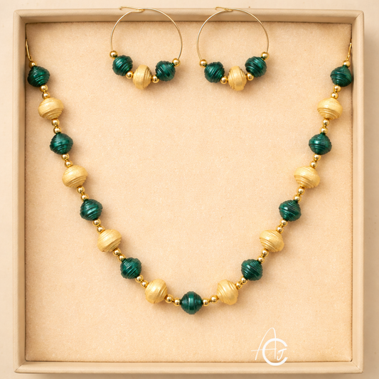 Beads necklace set : Handmade