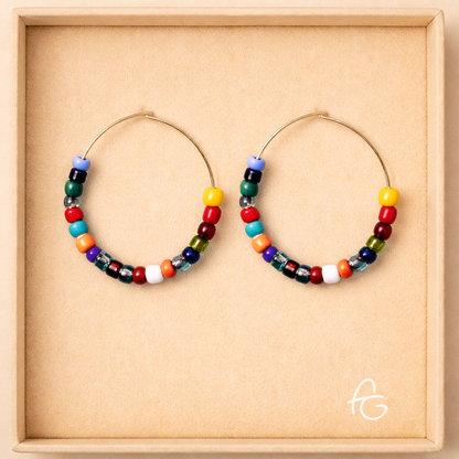 Statement Beaded Earrings : Handmade