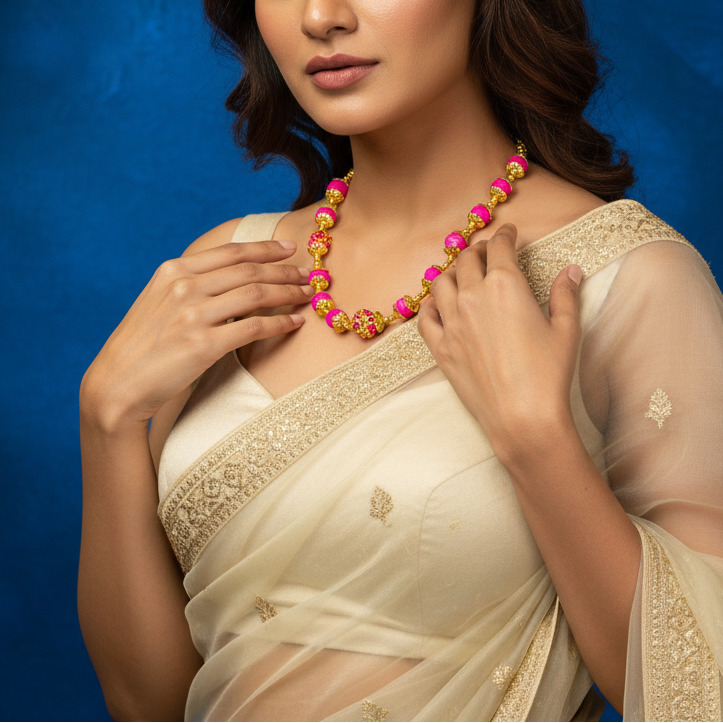 Beads Statement Necklace : Handmade