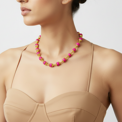 Beads Statement Necklace : Handmade