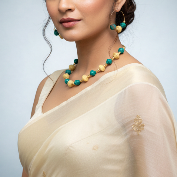 Beads necklace set : Handmade