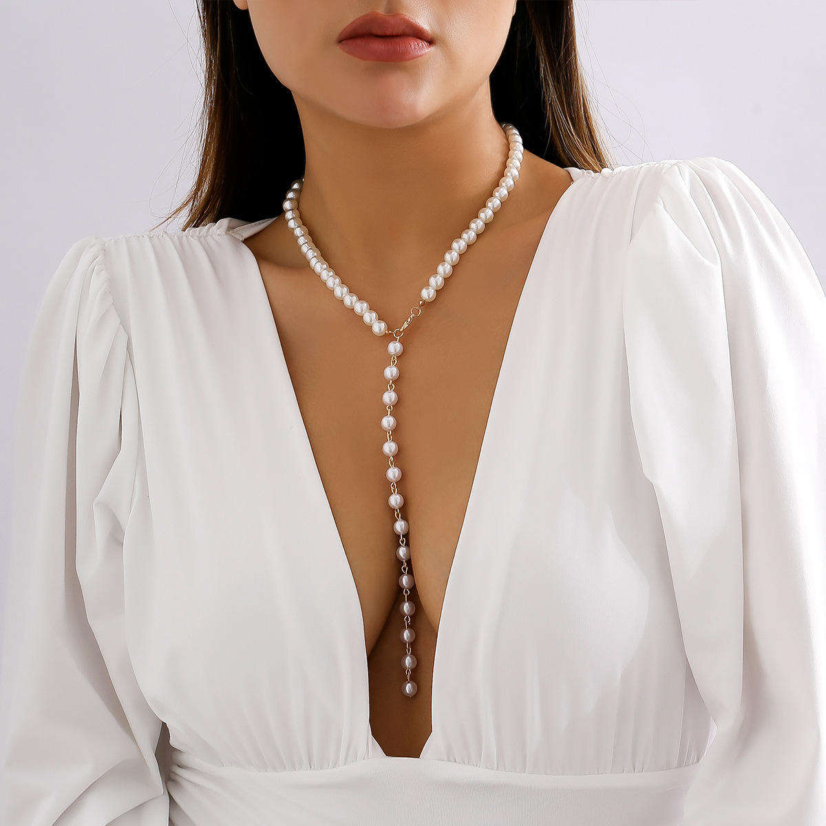 Pearl And Chain Necklace