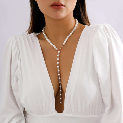 Pearl And Chain Necklace
