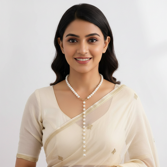 Pearl And Chain Necklace