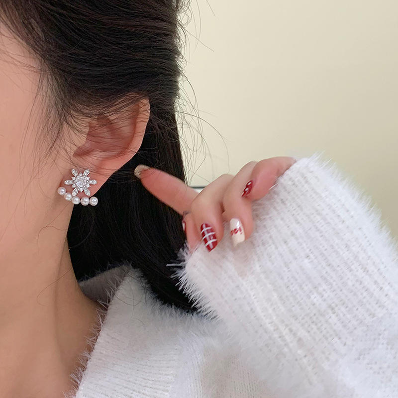Flower Bling Drop Earrings