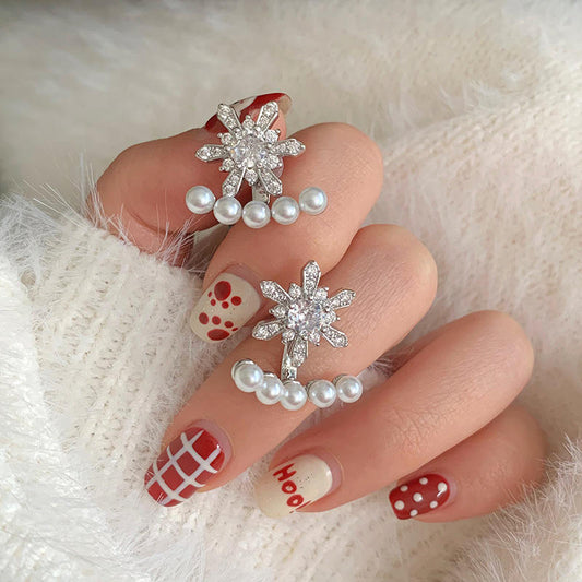 Flower Bling Drop Earrings