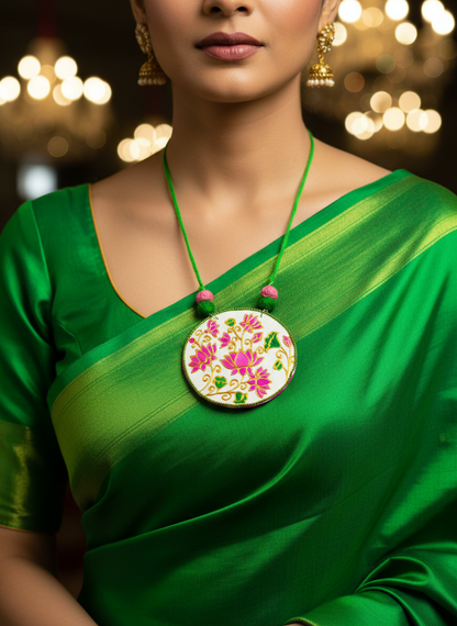 Statement Necklace, Handpainted : Handmade