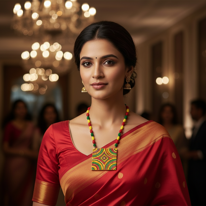 Statement Necklace, Handpainted : Handmade