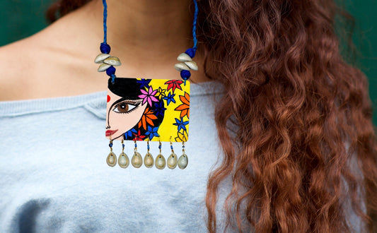 Anvesha Necklace, Handpainted : Handmade