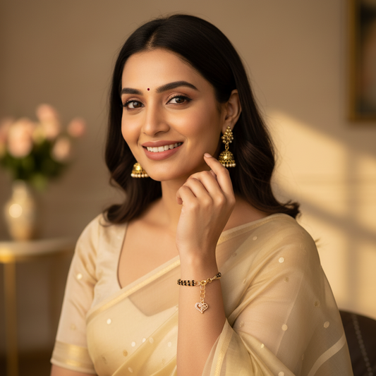 Raveena Mangalsutra Bracelet : Handmade